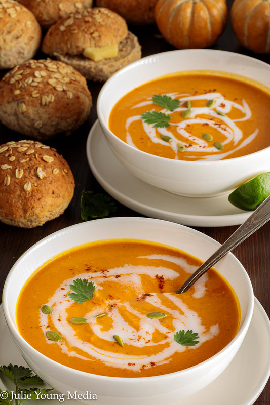 Curried Pumpkin Soup with Coconut Milk