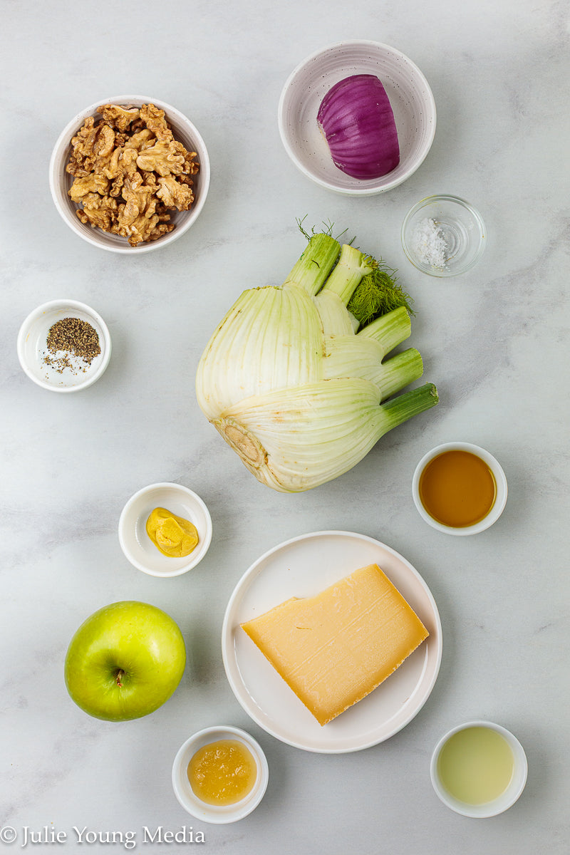 Apple Fennel Salad with Walnuts and Gruyere