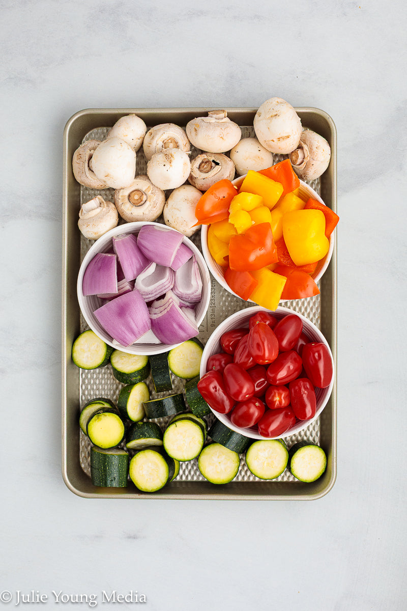 Grilled Vegetable Kabobs with Oregano and Lemon Marinade