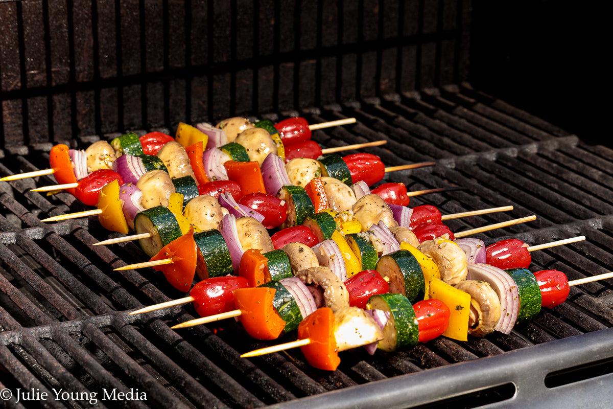Grilled Vegetable Kabobs with Oregano and Lemon Marinade