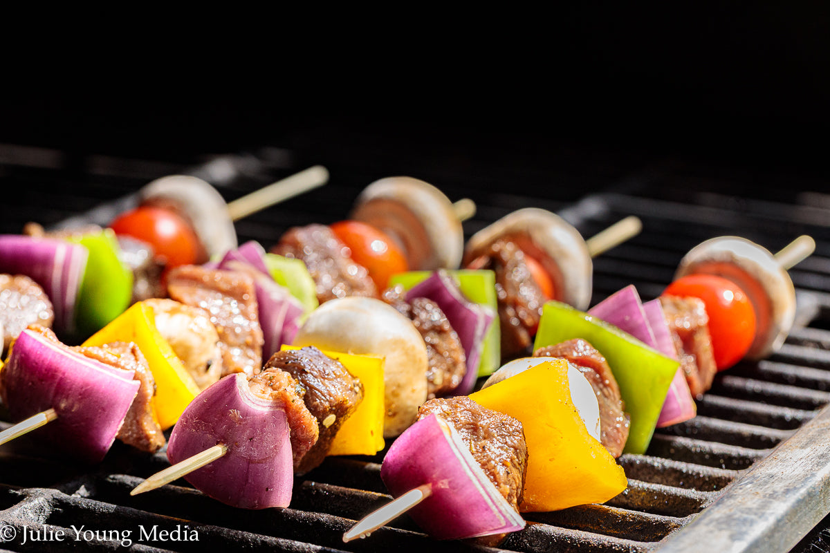 Marinated Tri Tip Beef Kabobs with Garlic Yogurt Sauce