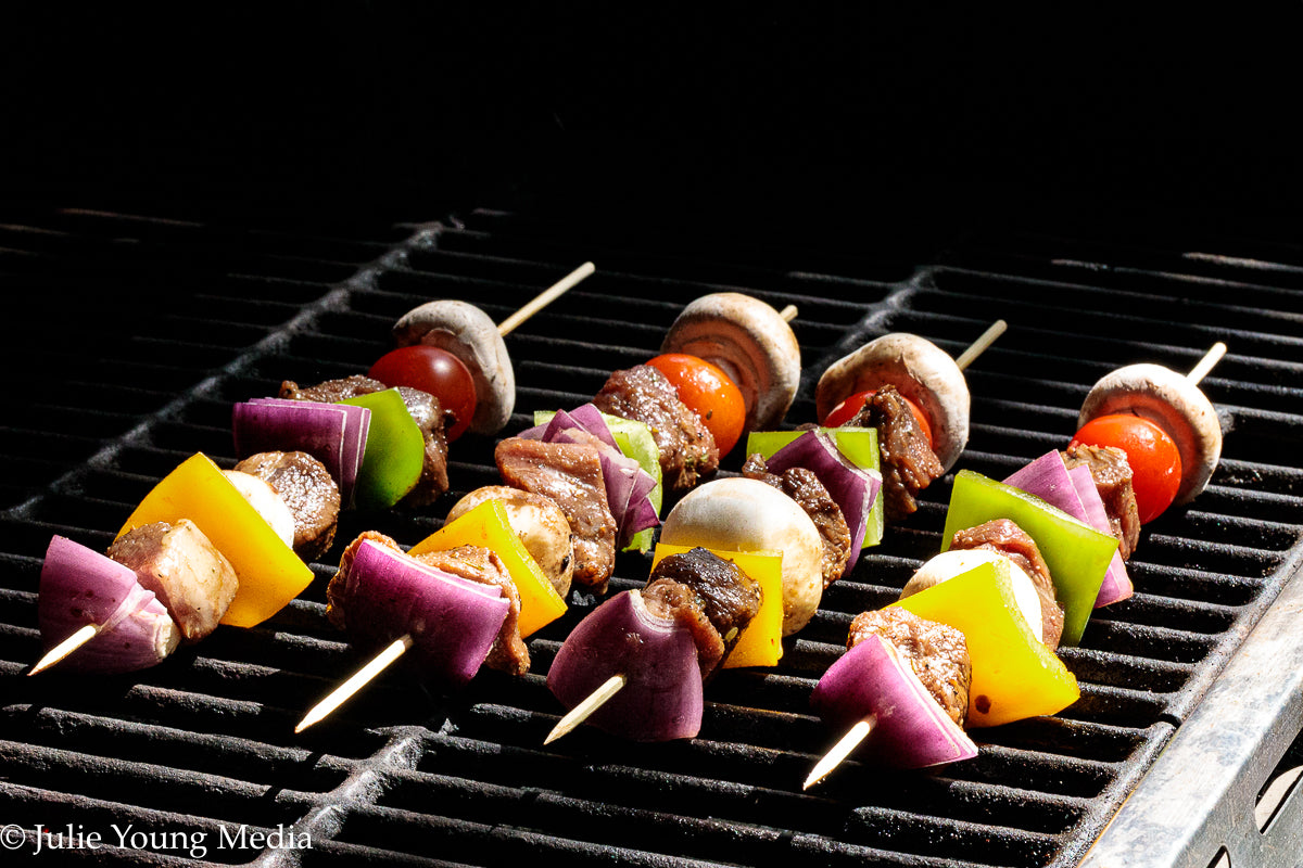 Marinated Tri Tip Beef Kabobs with Garlic Yogurt Sauce