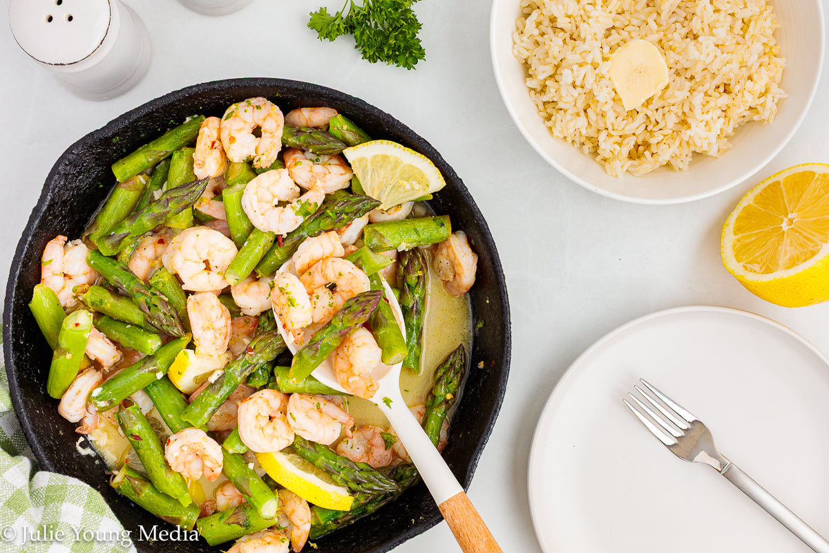 Shrimp and Asparagus Skillet