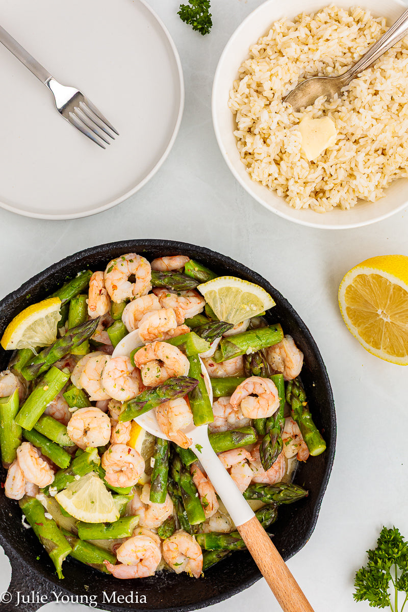 Shrimp and Asparagus Skillet