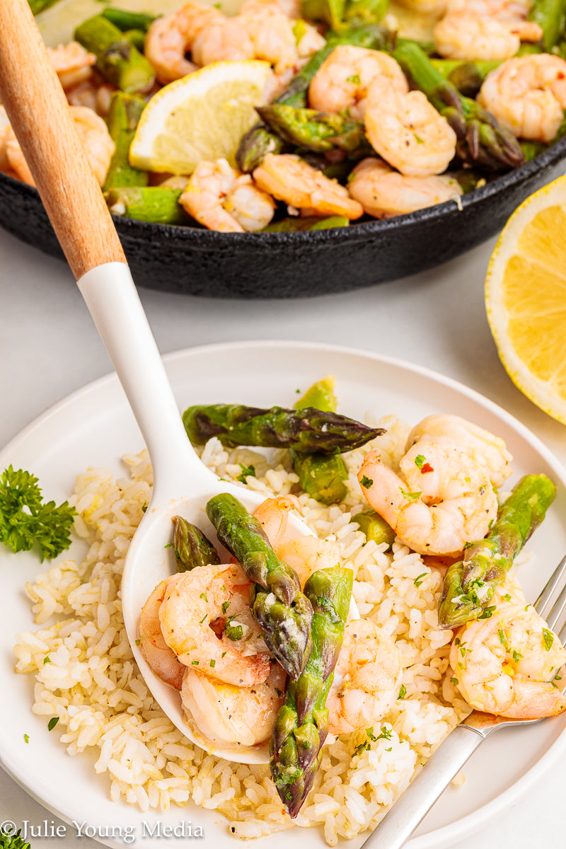 Shrimp and Asparagus Skillet
