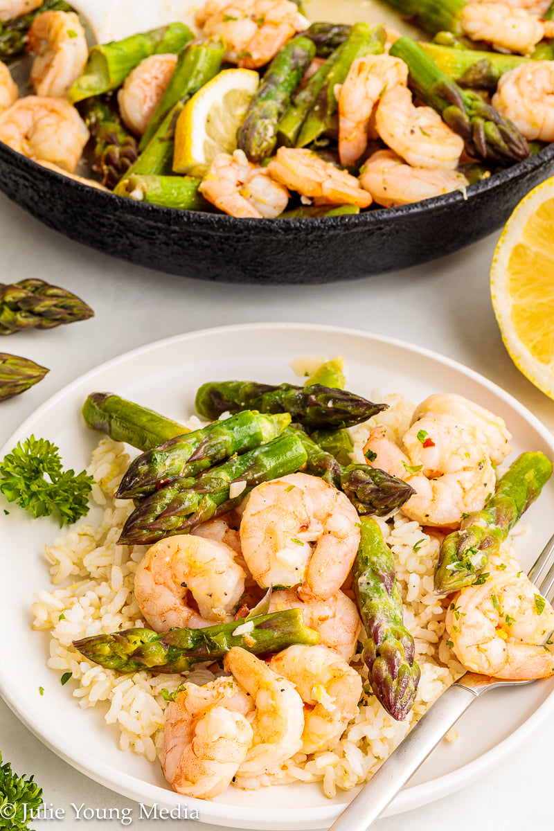 Shrimp and Asparagus Skillet