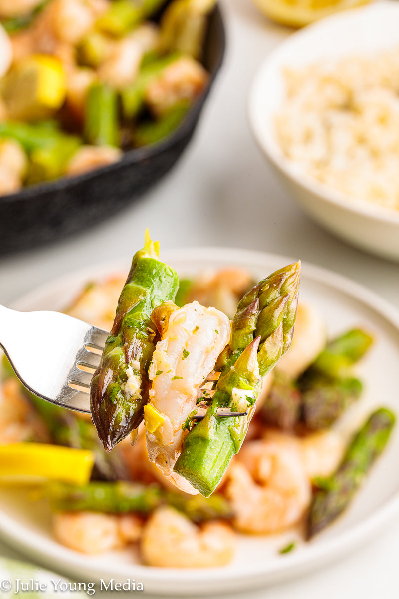 Shrimp and Asparagus Skillet