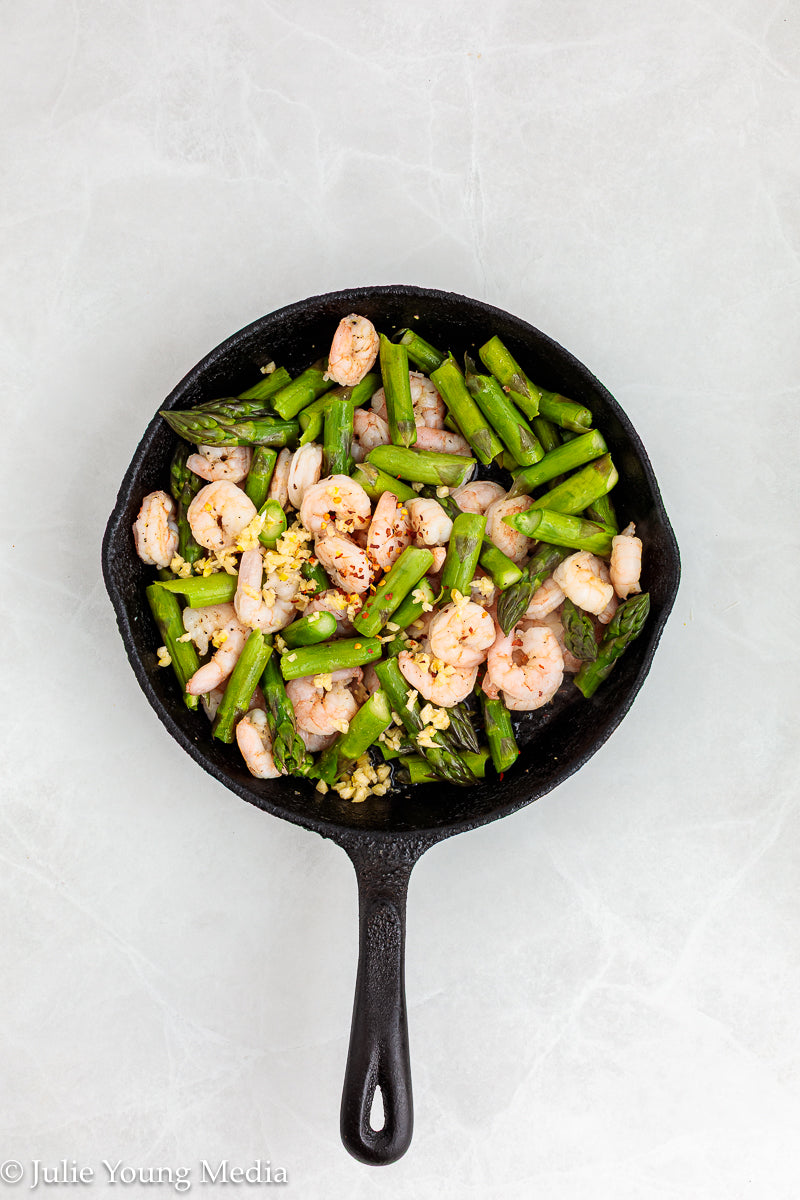 Shrimp and Asparagus Skillet
