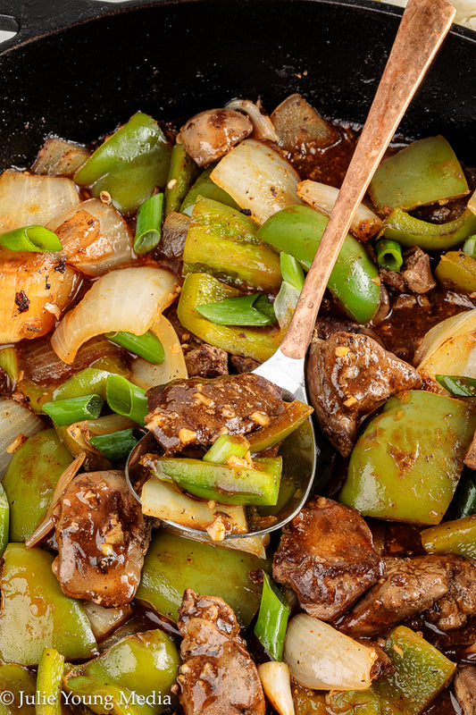 Sichuan-Style Chicken Liver with Green Peppers