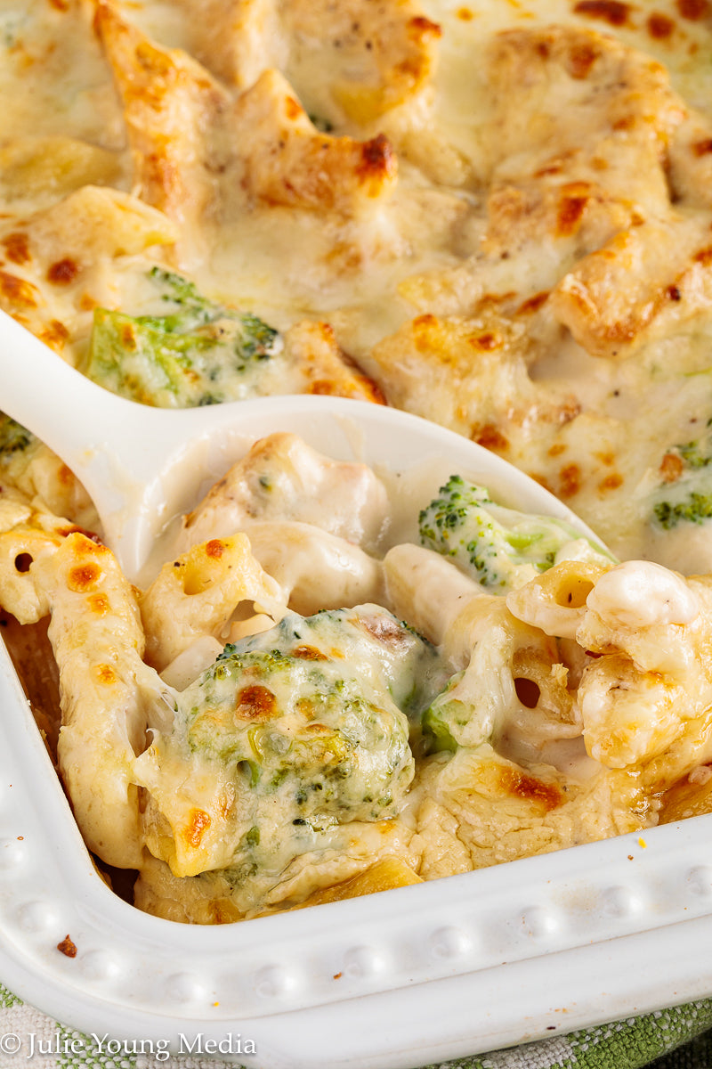 Baked Chicken and Broccoli Alfredo