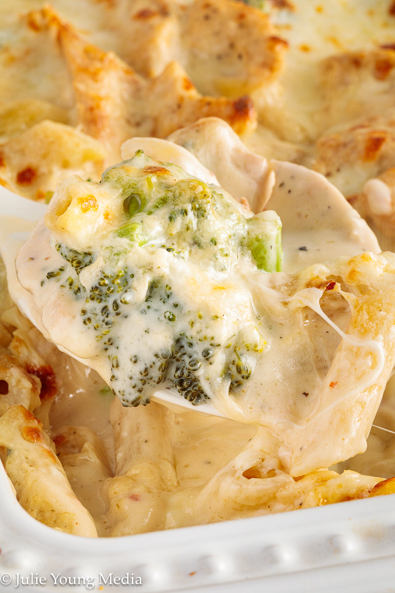 Baked Chicken and Broccoli Alfredo