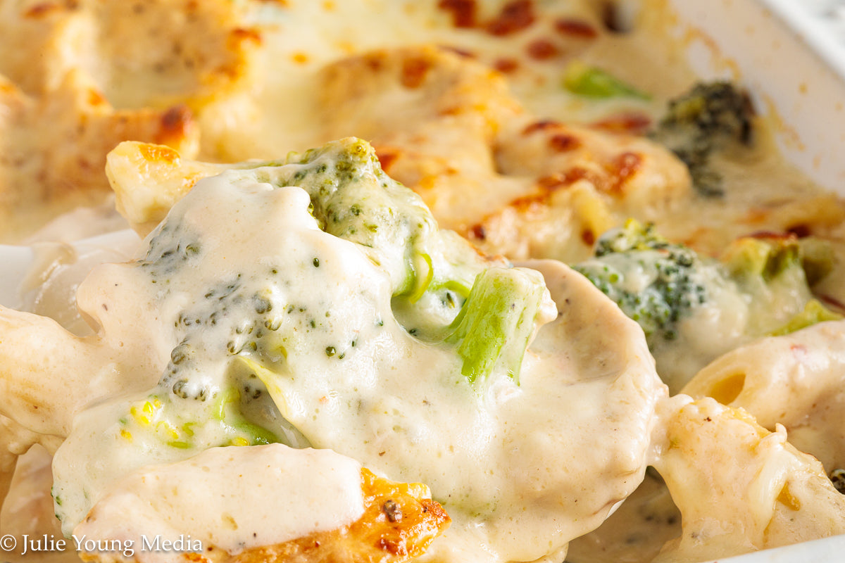 Baked Chicken and Broccoli Alfredo