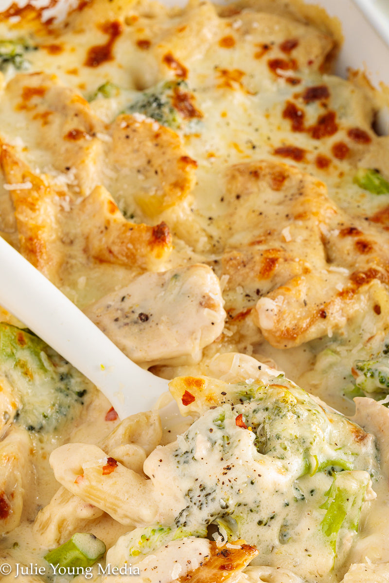 Baked Chicken and Broccoli Alfredo