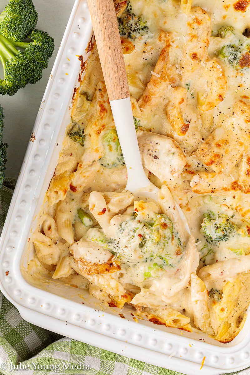 Baked Chicken and Broccoli Alfredo