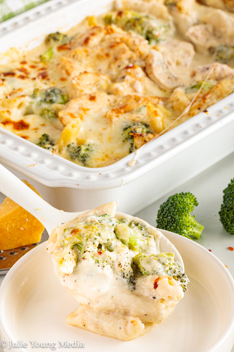 Baked Chicken and Broccoli Alfredo