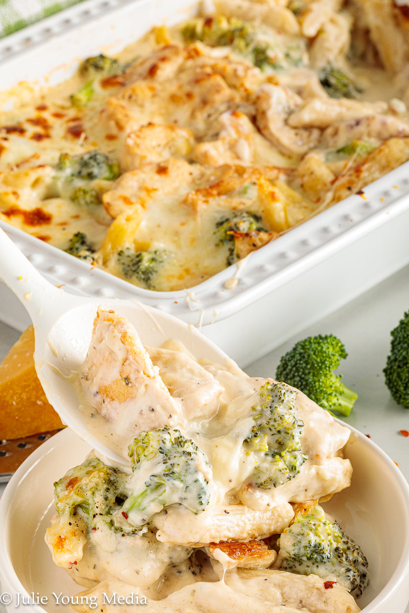 Baked Chicken and Broccoli Alfredo