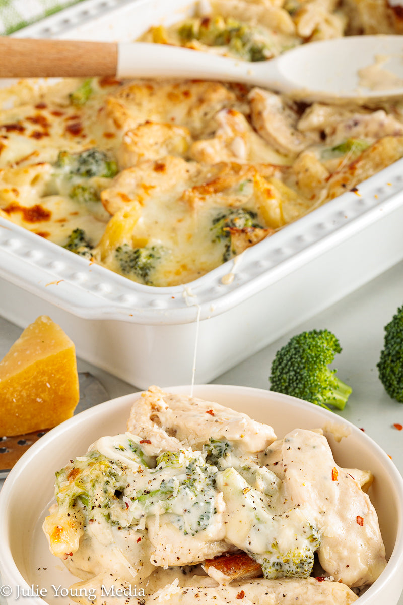 Baked Chicken and Broccoli Alfredo