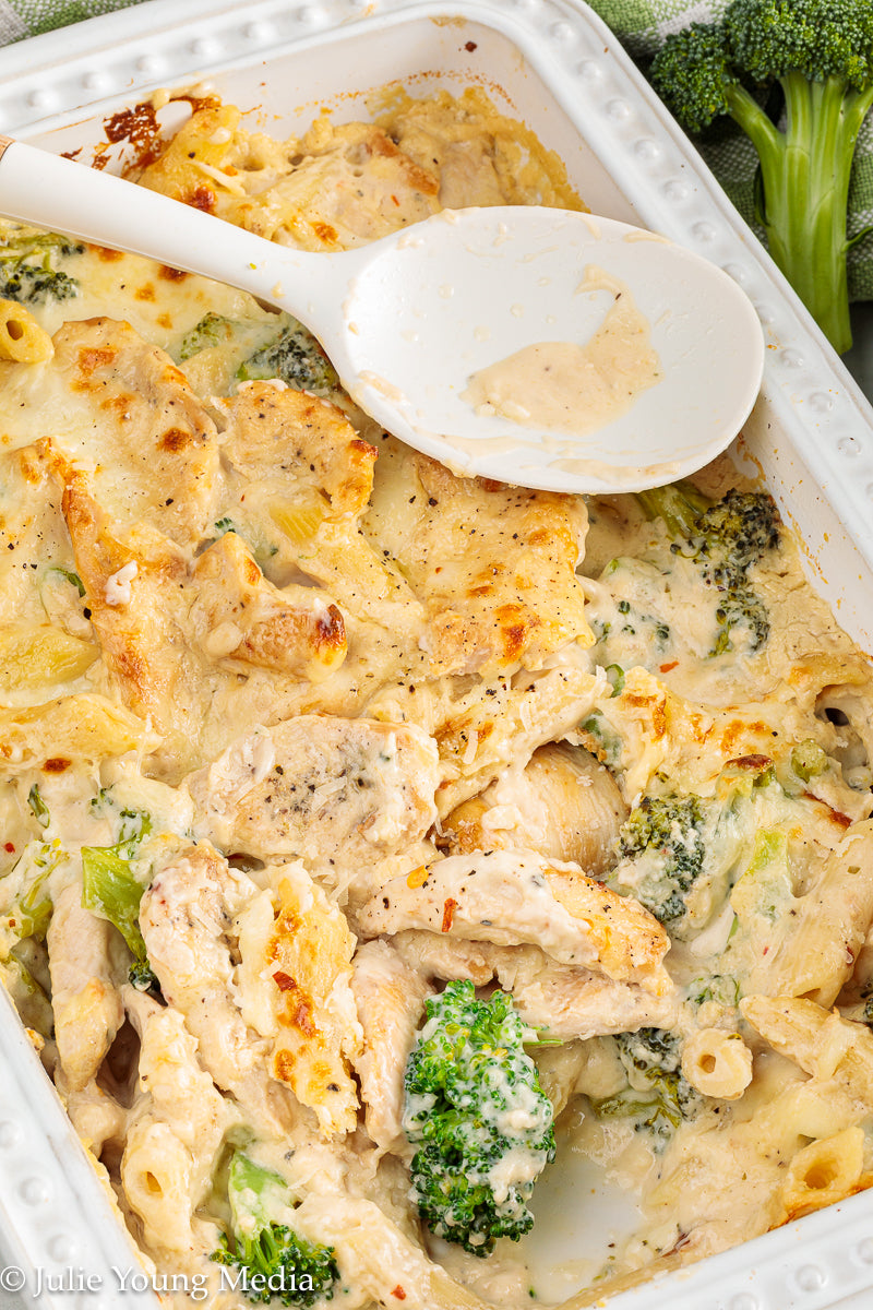 Baked Chicken and Broccoli Alfredo