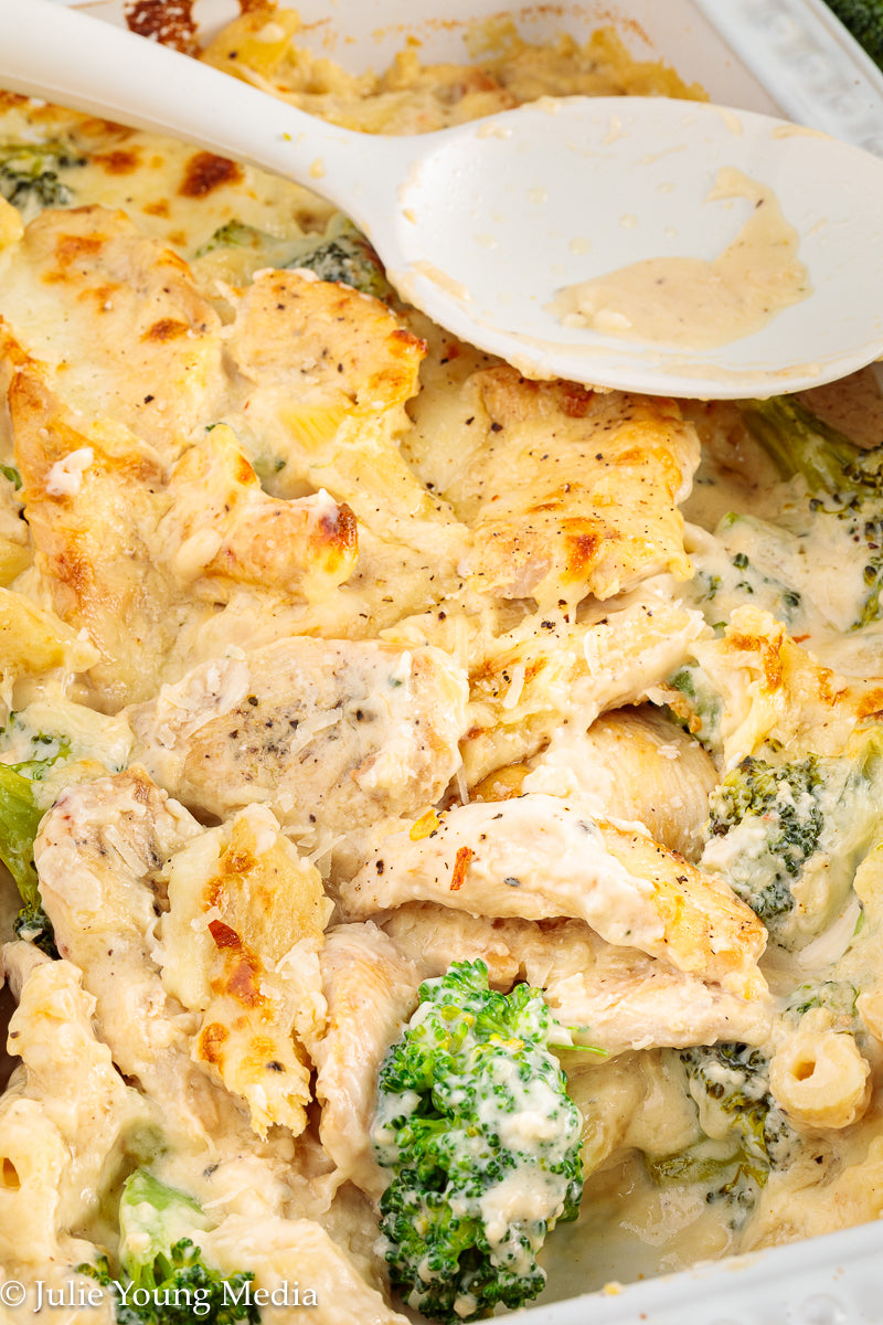 Baked Chicken and Broccoli Alfredo
