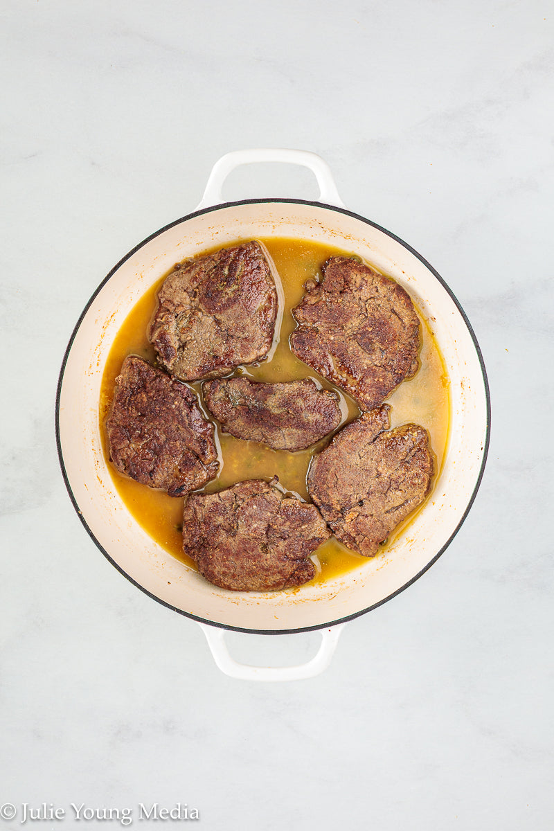 Beef Liver with Browned Butter, Anchovy, Caper, and Lemon Pan Sauce