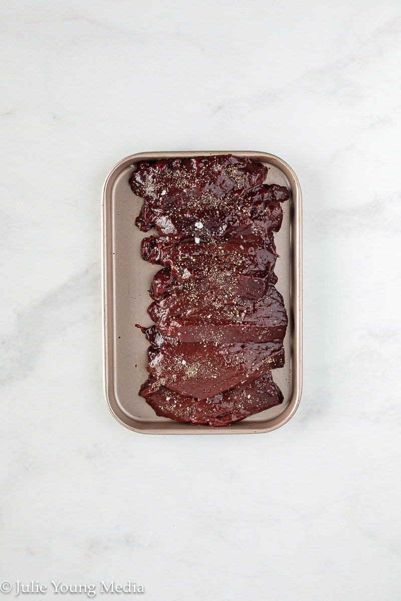Beef Liver with Browned Butter, Anchovy, Caper, and Lemon Pan Sauce