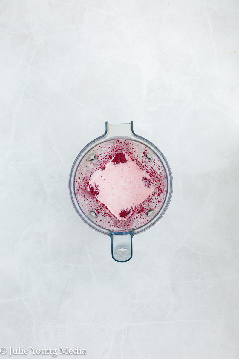 Pasta with Creamy Beet Pesto, Walnuts & Feta