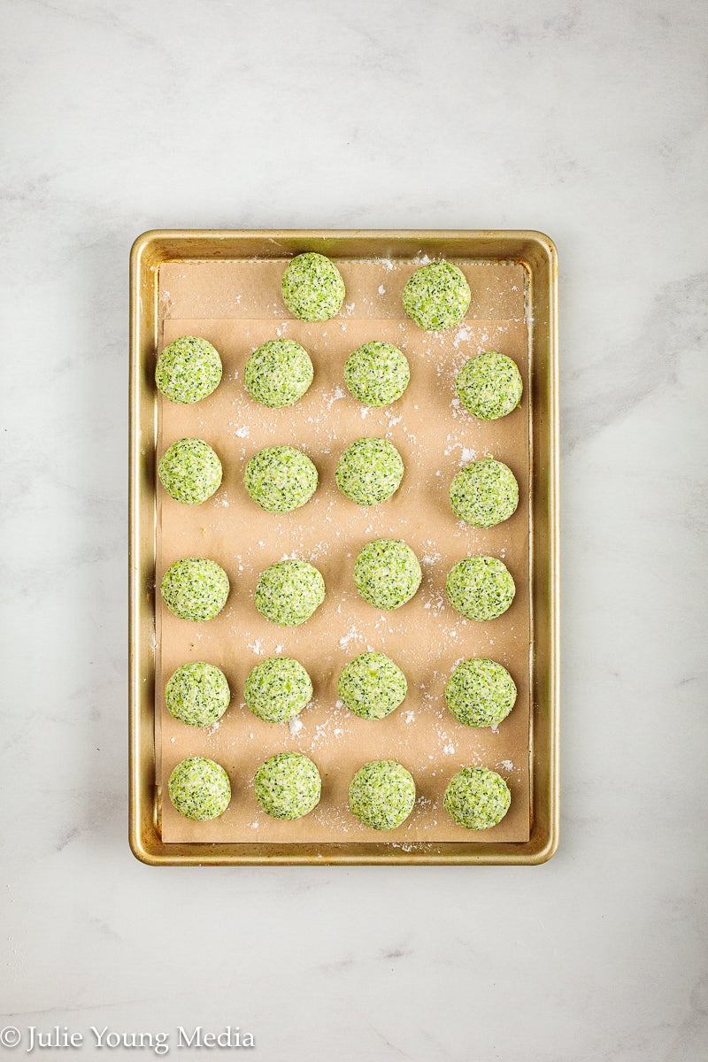 Broccoli Ricotta Gnudi with Browned Butter and Sage