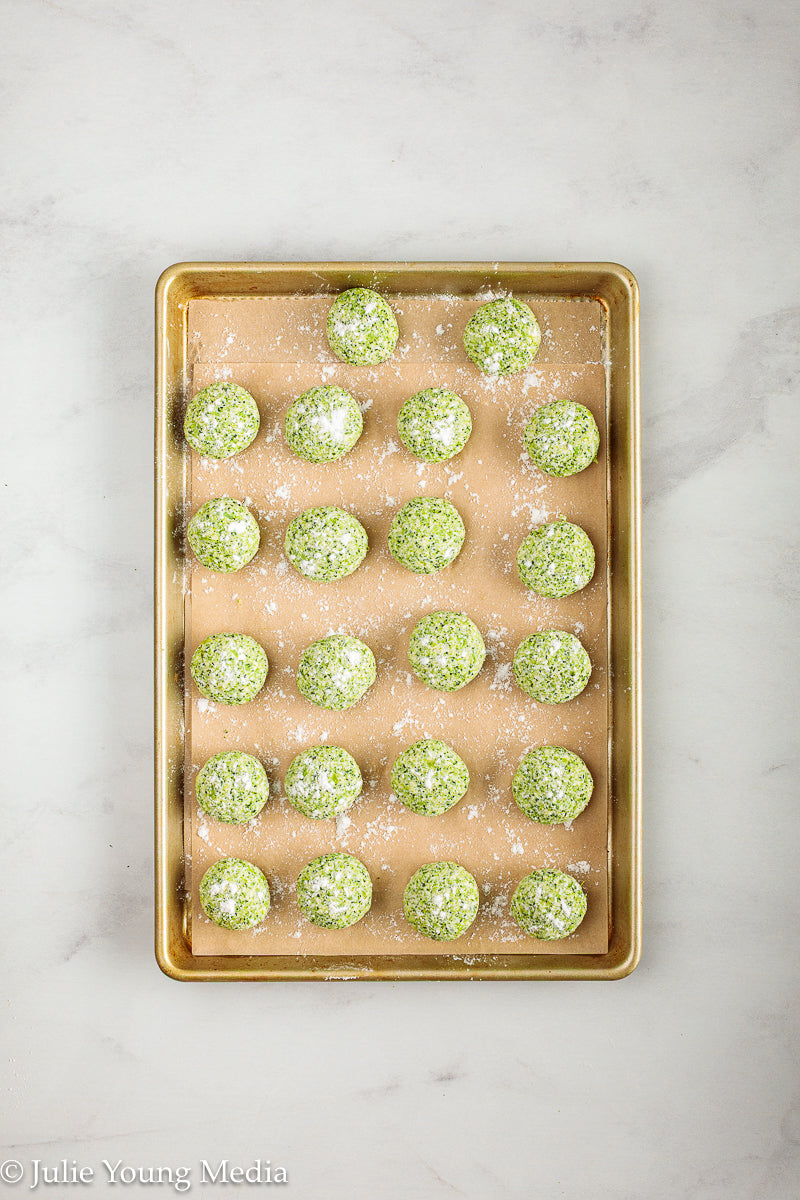 Broccoli Ricotta Gnudi with Browned Butter and Sage
