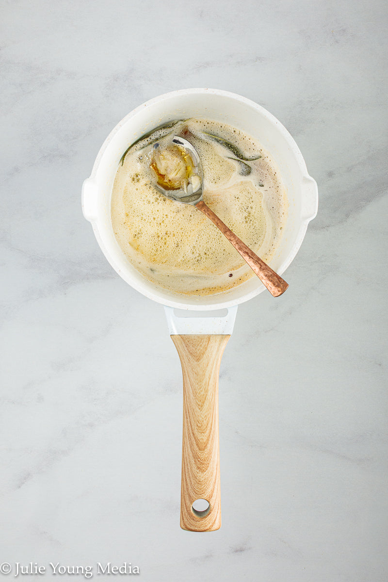 Broccoli Ricotta Gnudi with Browned Butter and Sage
