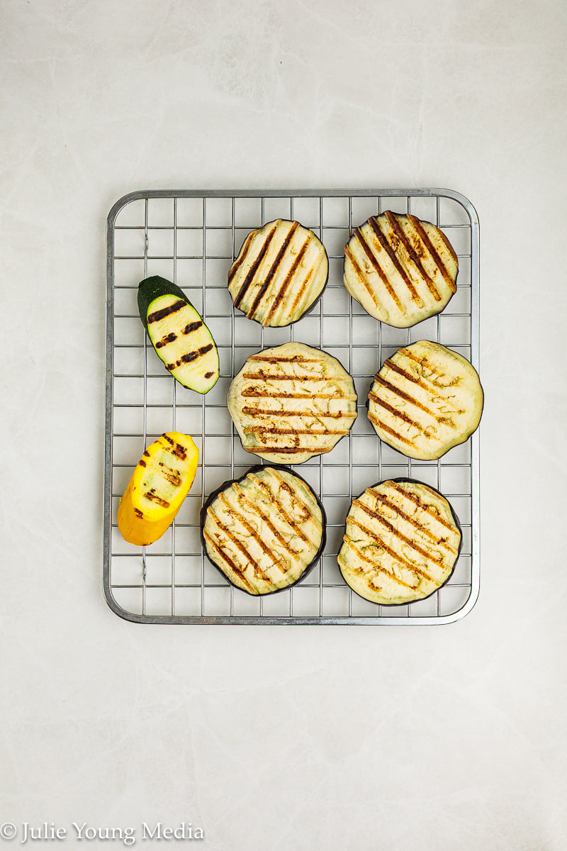 Charred Mediterranean Vegetables with Feta, Herbs, Walnuts & Pomegranate Molasses
