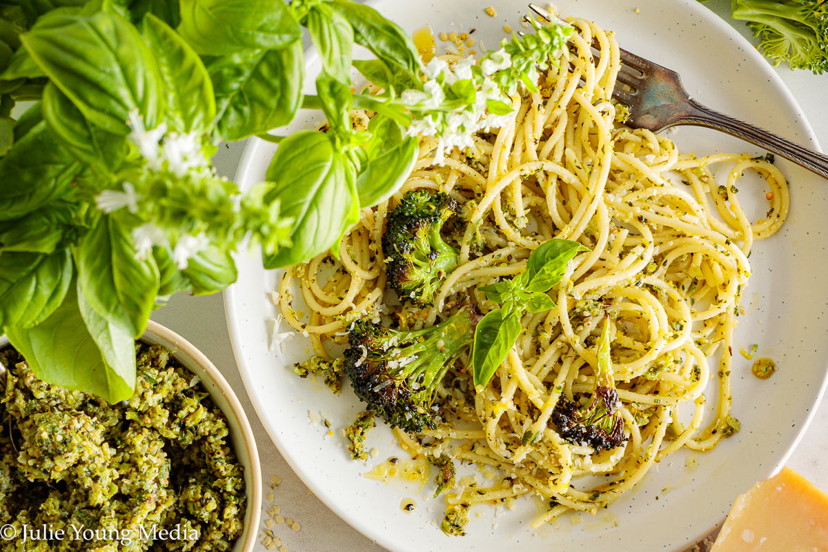 Charred Broccoli and Lemon Pesto