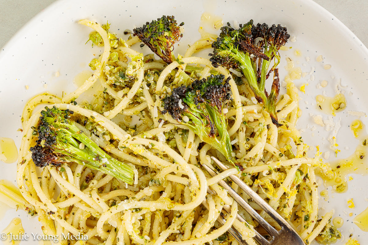 Charred Broccoli and Lemon Pesto