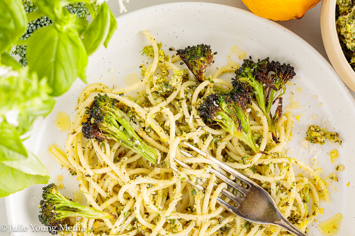 Charred Broccoli and Lemon Pesto