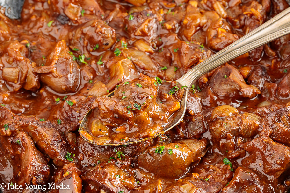 Chicken Gizzards in Paprika Sauce (Hungarian Inspired)
