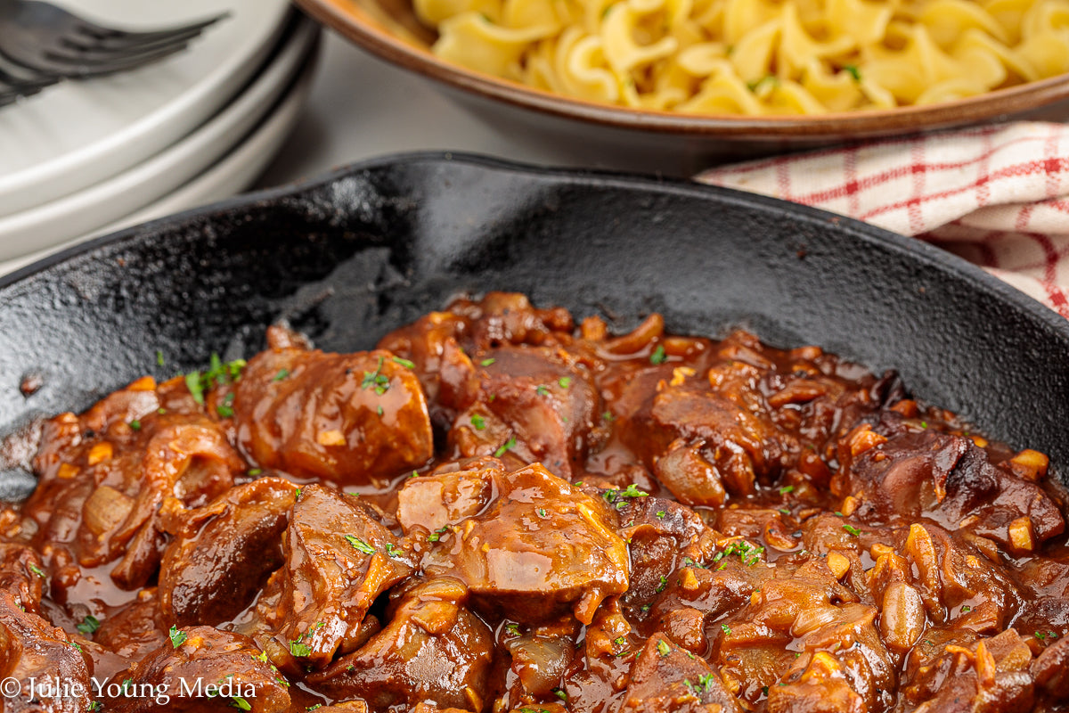 Chicken Gizzards in Paprika Sauce (Hungarian Inspired)