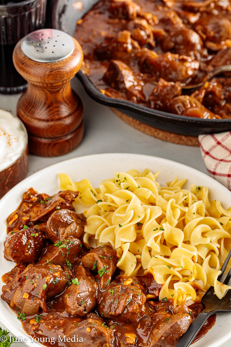 Chicken Gizzards in Paprika Sauce (Hungarian Inspired)