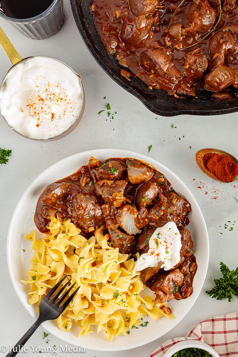 Chicken Gizzards in Paprika Sauce (Hungarian Inspired)