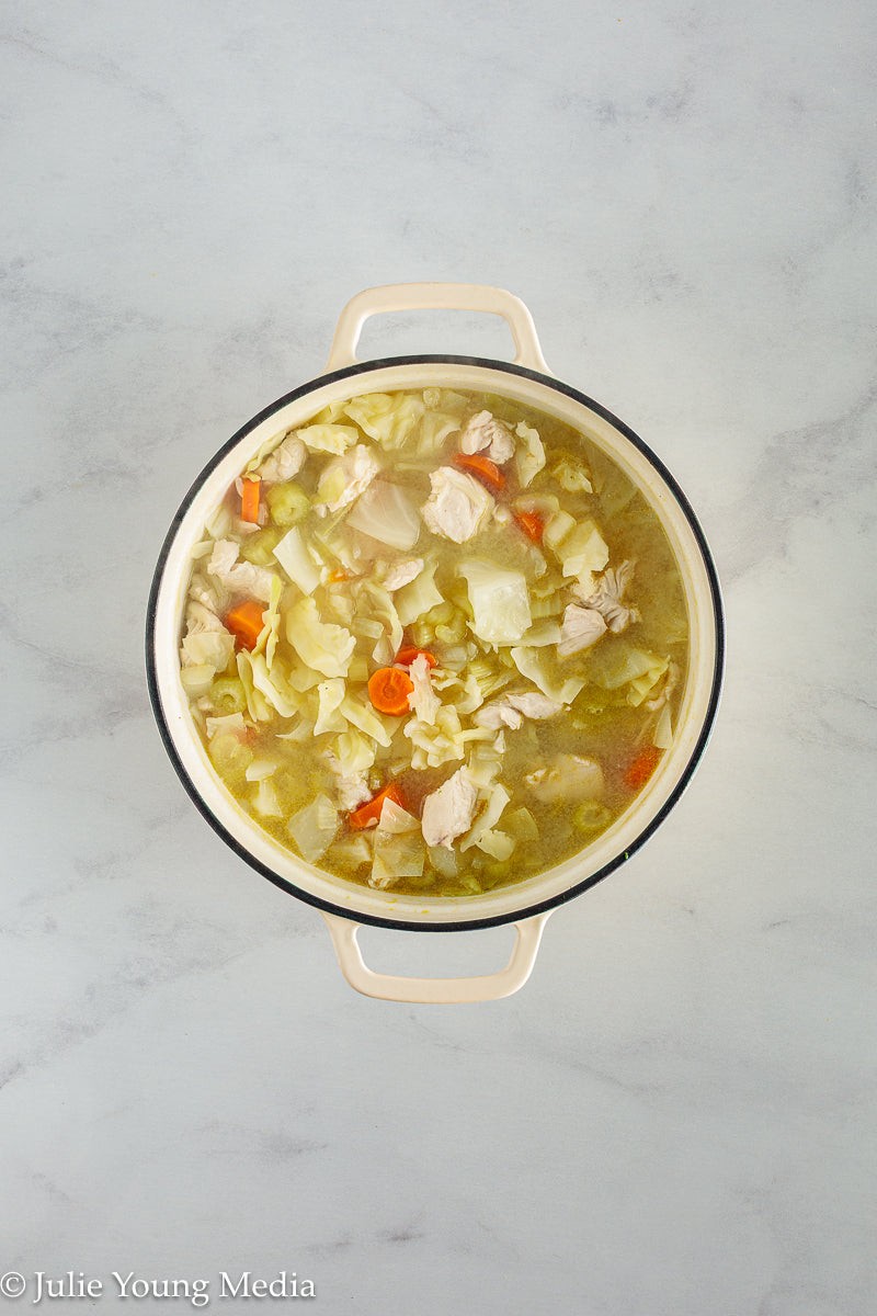 Chicken and Cabbage Soup with Lemon and Dill