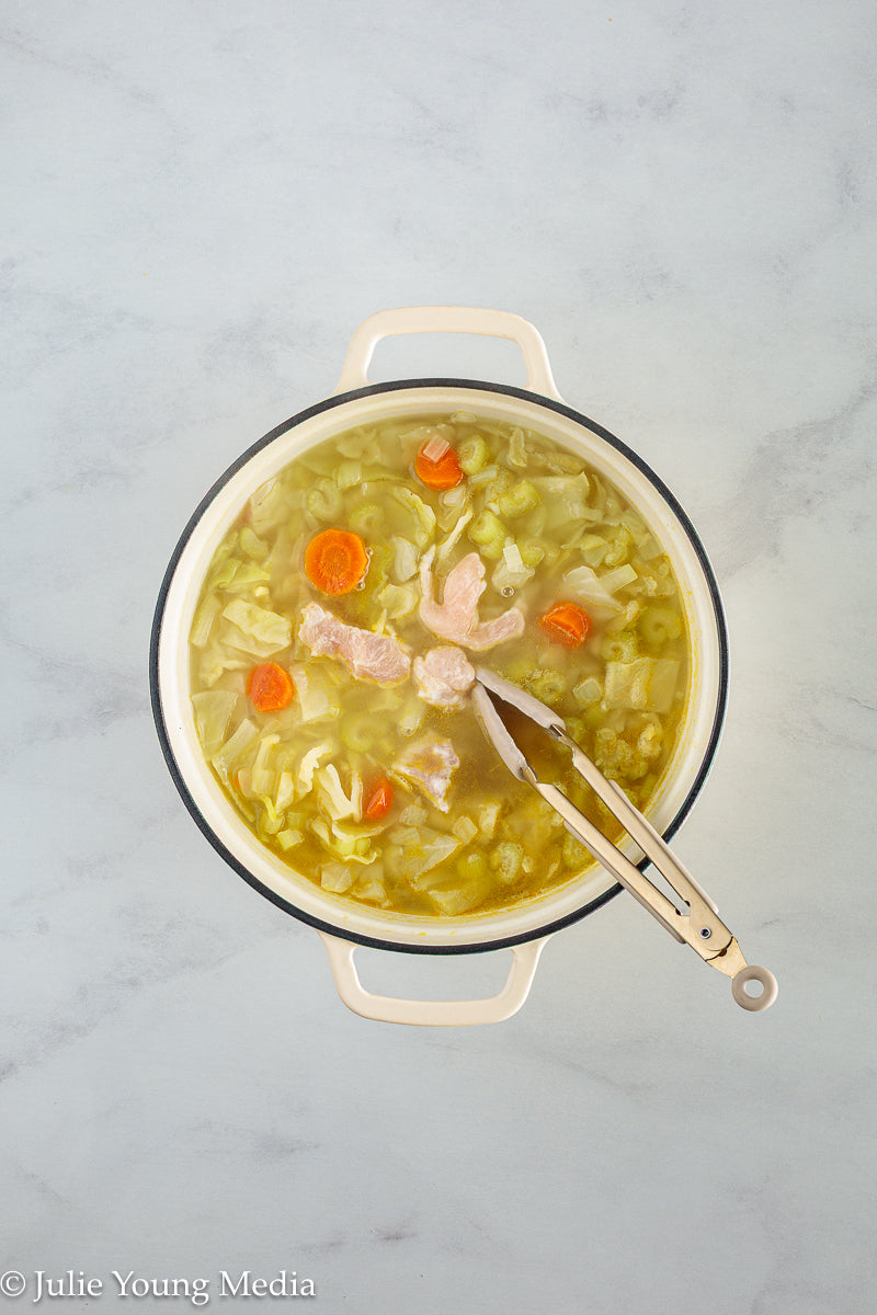Chicken and Cabbage Soup with Lemon and Dill