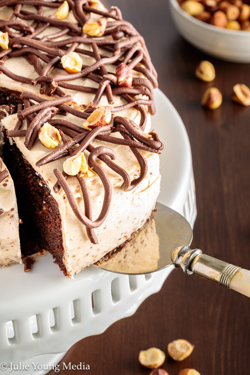 Browned Butter Chocolate Hazelnut Cake