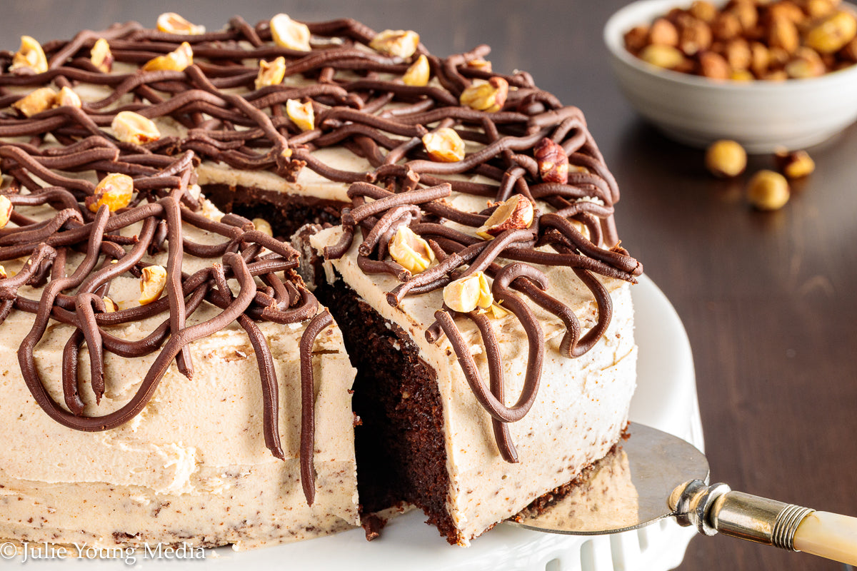 Browned Butter Chocolate Hazelnut Cake