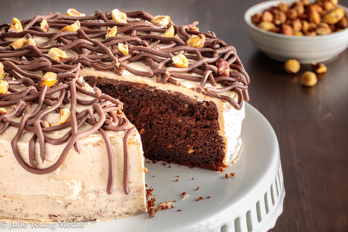 Browned Butter Chocolate Hazelnut Cake