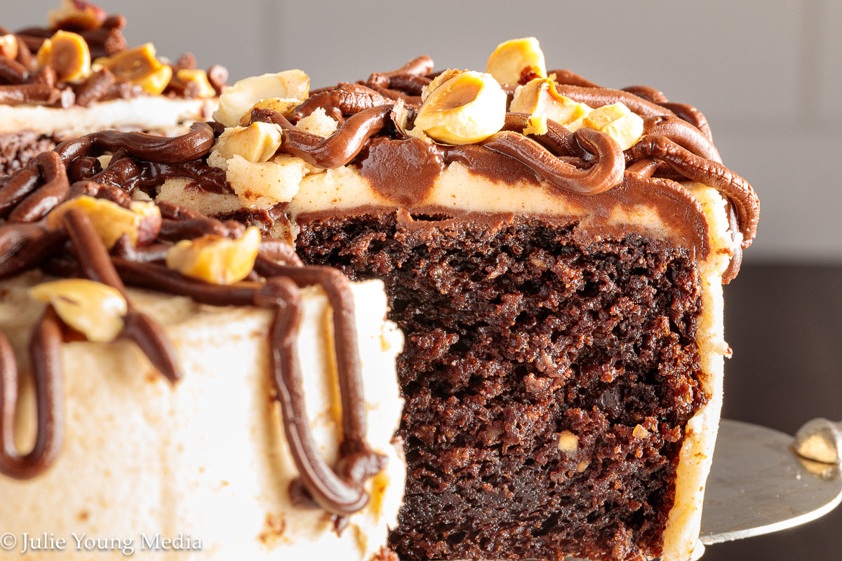Browned Butter Chocolate Hazelnut Cake