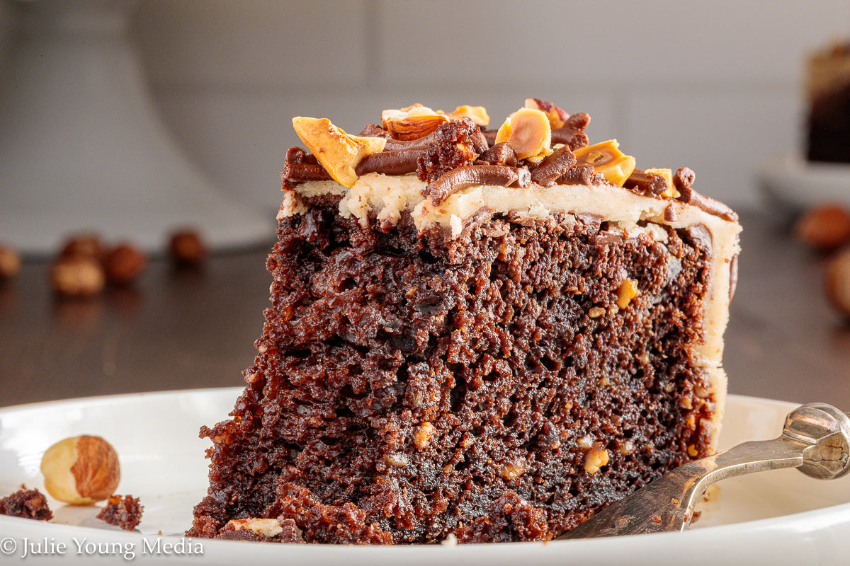 Browned Butter Chocolate Hazelnut Cake