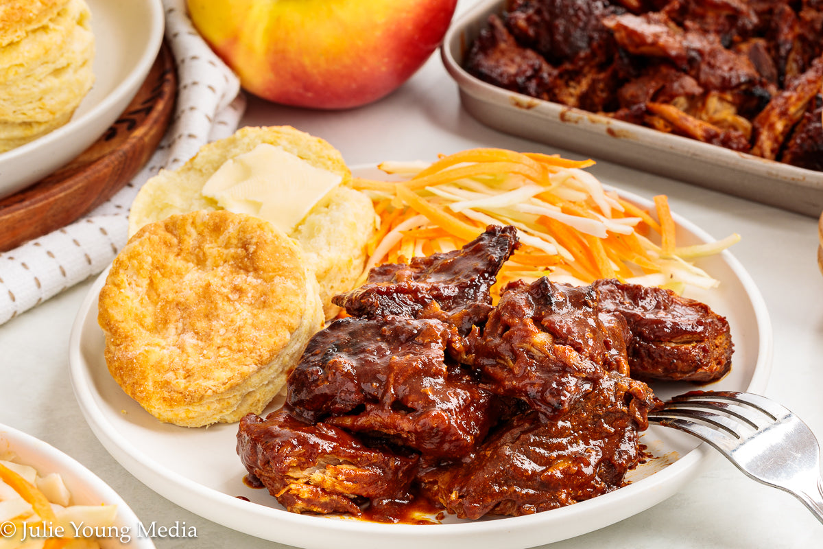 Country Style Pork Ribs with Apple Cider BBQ Sauce