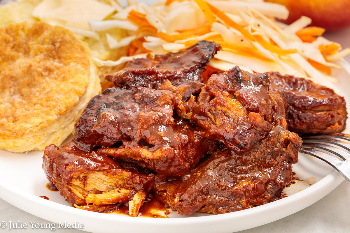 Country Style Pork Ribs with Apple Cider BBQ Sauce