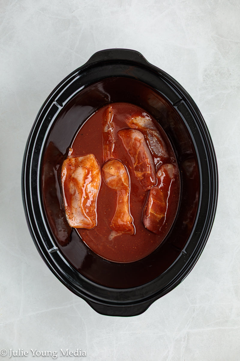 Country Style Pork Ribs with Apple Cider BBQ Sauce