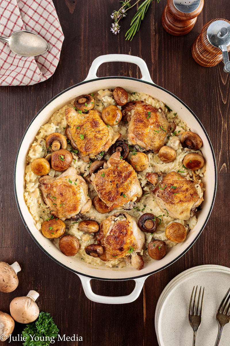 Creamy Chicken and Mushroom Rice