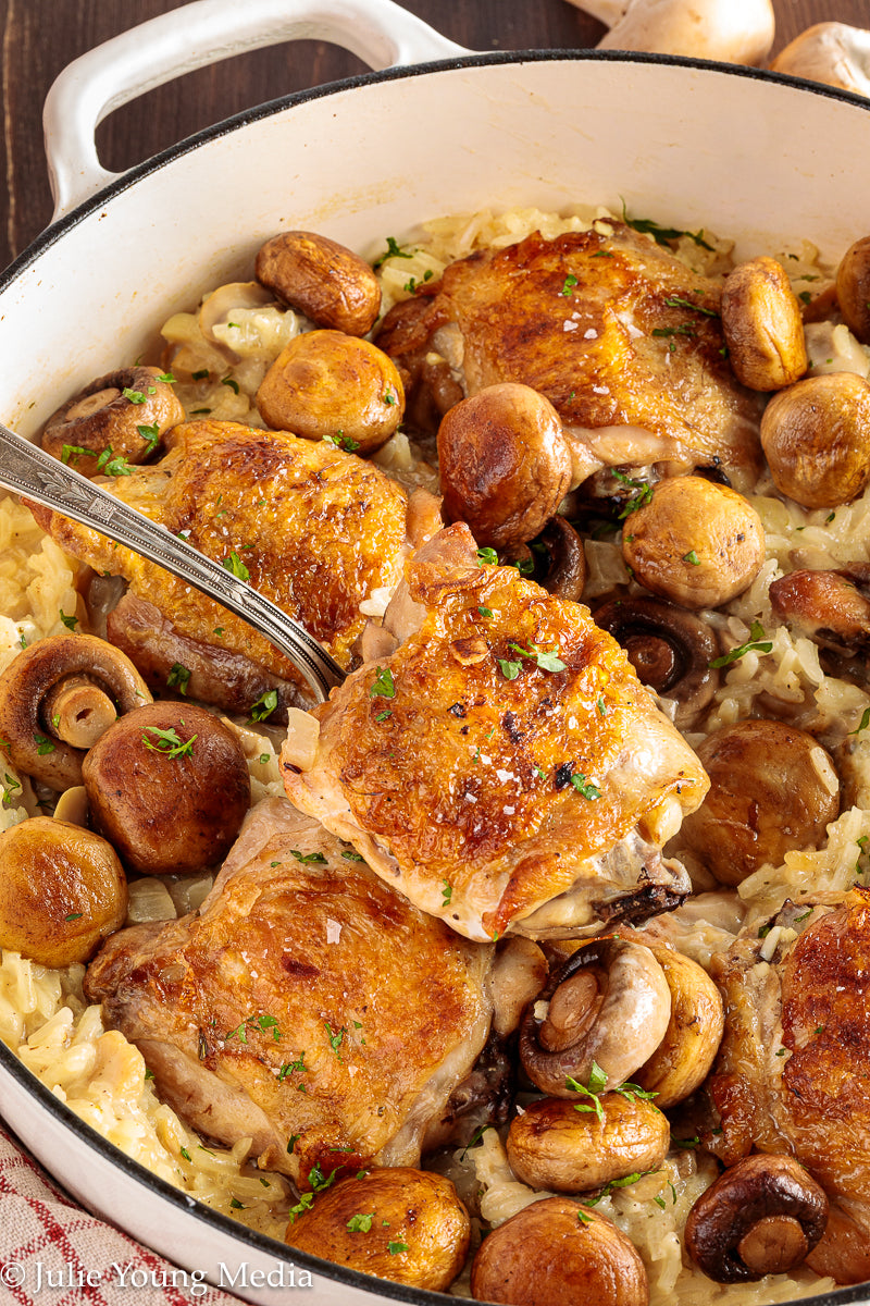 Creamy Chicken and Mushroom Rice