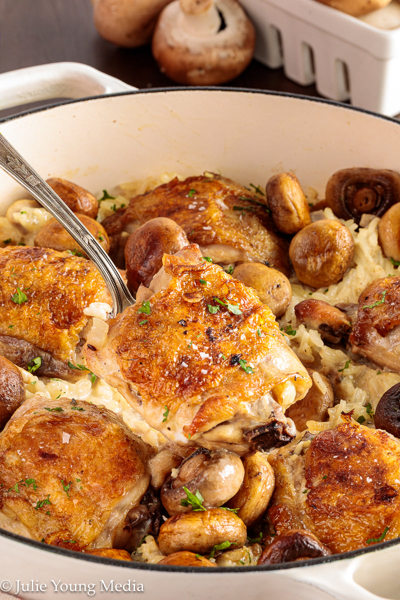 Creamy Chicken and Mushroom Rice